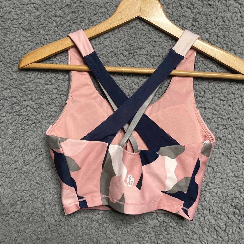 Ellie Pink Camo Longline Sports Bra For Womens S Wireless Crossback XLB0941A EUC - Picture 2 of 16